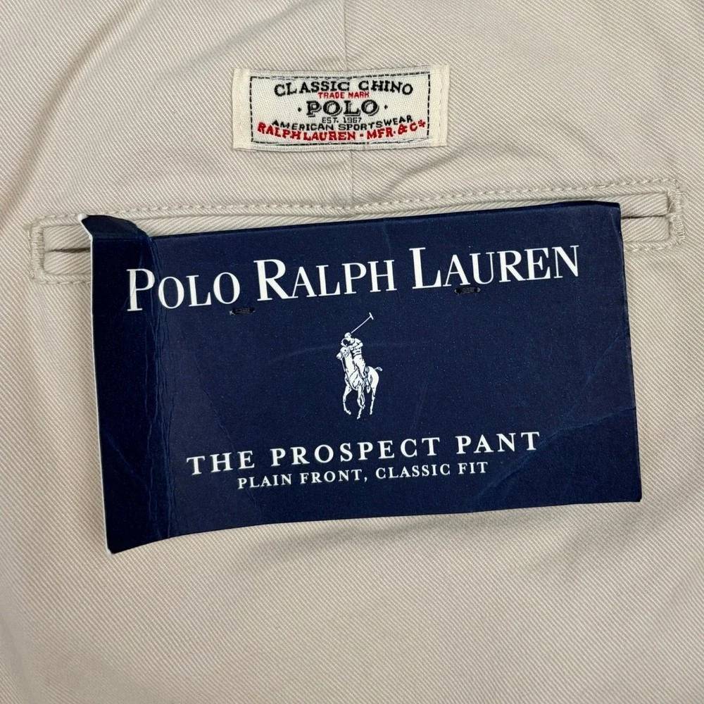 Polo Ralph Lauren The Prospect Pant 36/34 Khaki Classic Chino